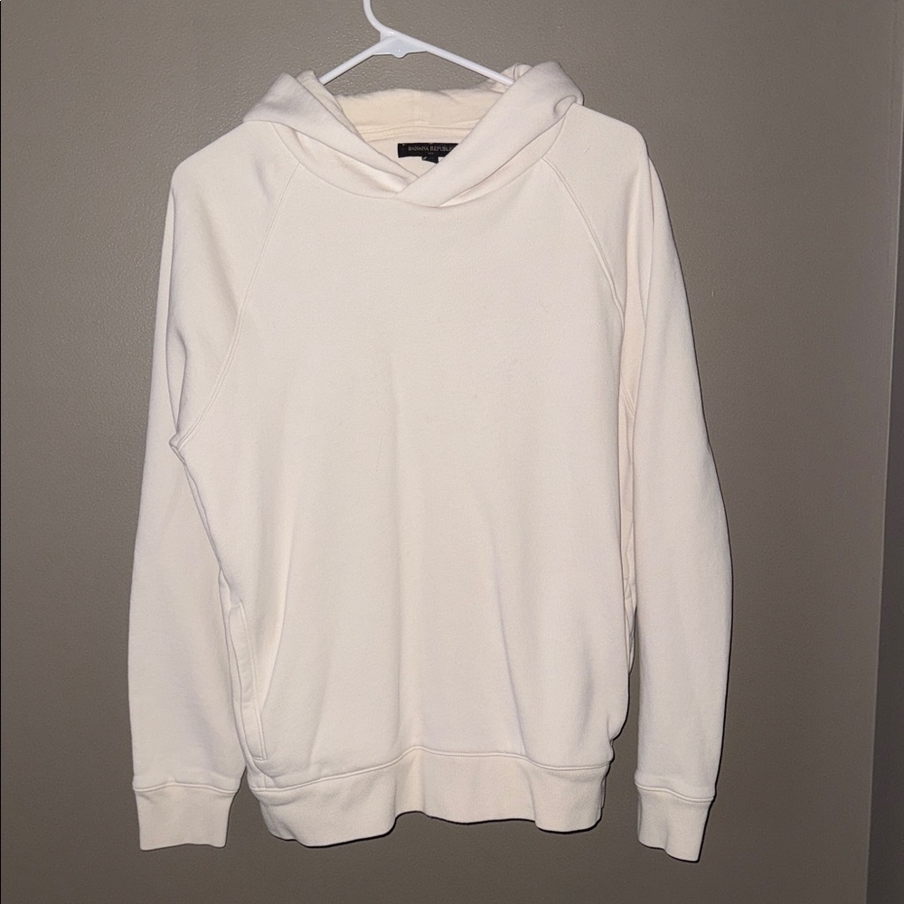 Banana Republic Off-White Hooded Top